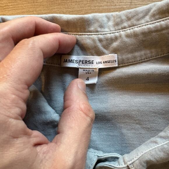 Standard James Perse Polo Shirt Mens Size 4 (XL) Blue Short Sleeve Made In USA - Picture 3 of 6